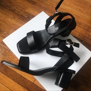 Leather Criss Cross Heeled Sandals
